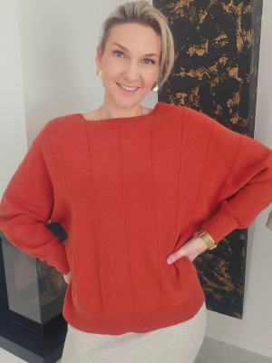 Plytų spalvos kimono stiliaus megztinis