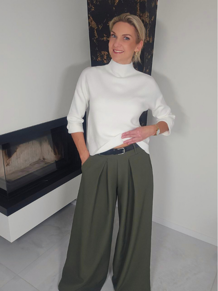 Chaki spalvos sijonkelnės